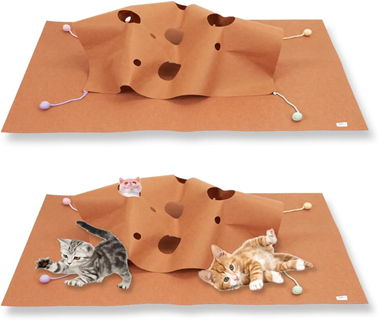 Interactive Activity Breathable Simulated Foldable Cat Rug