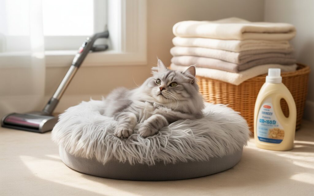 how to clean cat bed and blankets