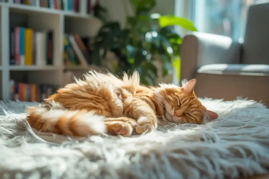 extra fluffy cat rugs