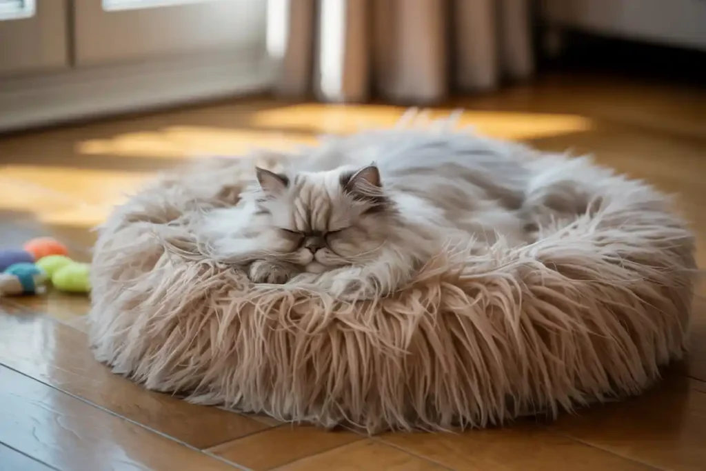 Fluffy cat beds for deep sleep